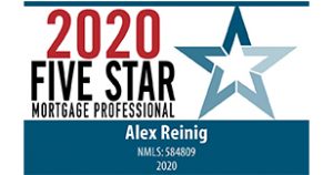 2020 Five Star Mortgage Professional, Alex Reinig